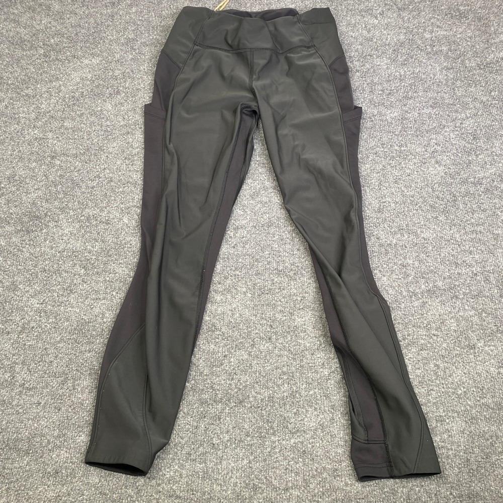 Lululemon Athletica Womens Black High Rise Pocket Leggings Size 8 Running Yoga